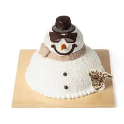 Round Cake - Musician Snowman